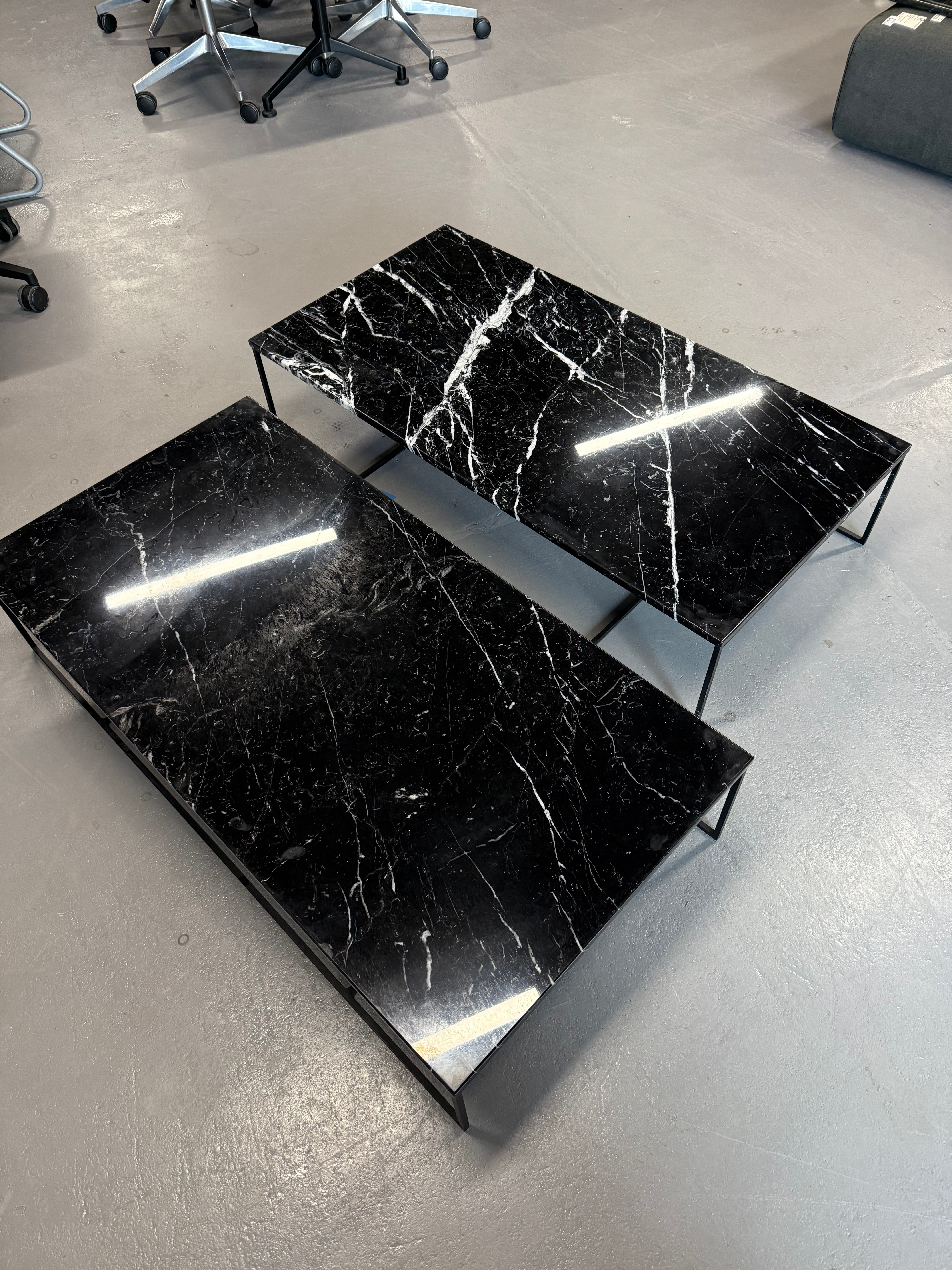 Minotti Calder Coffee Table – Marble Top / Metal Base