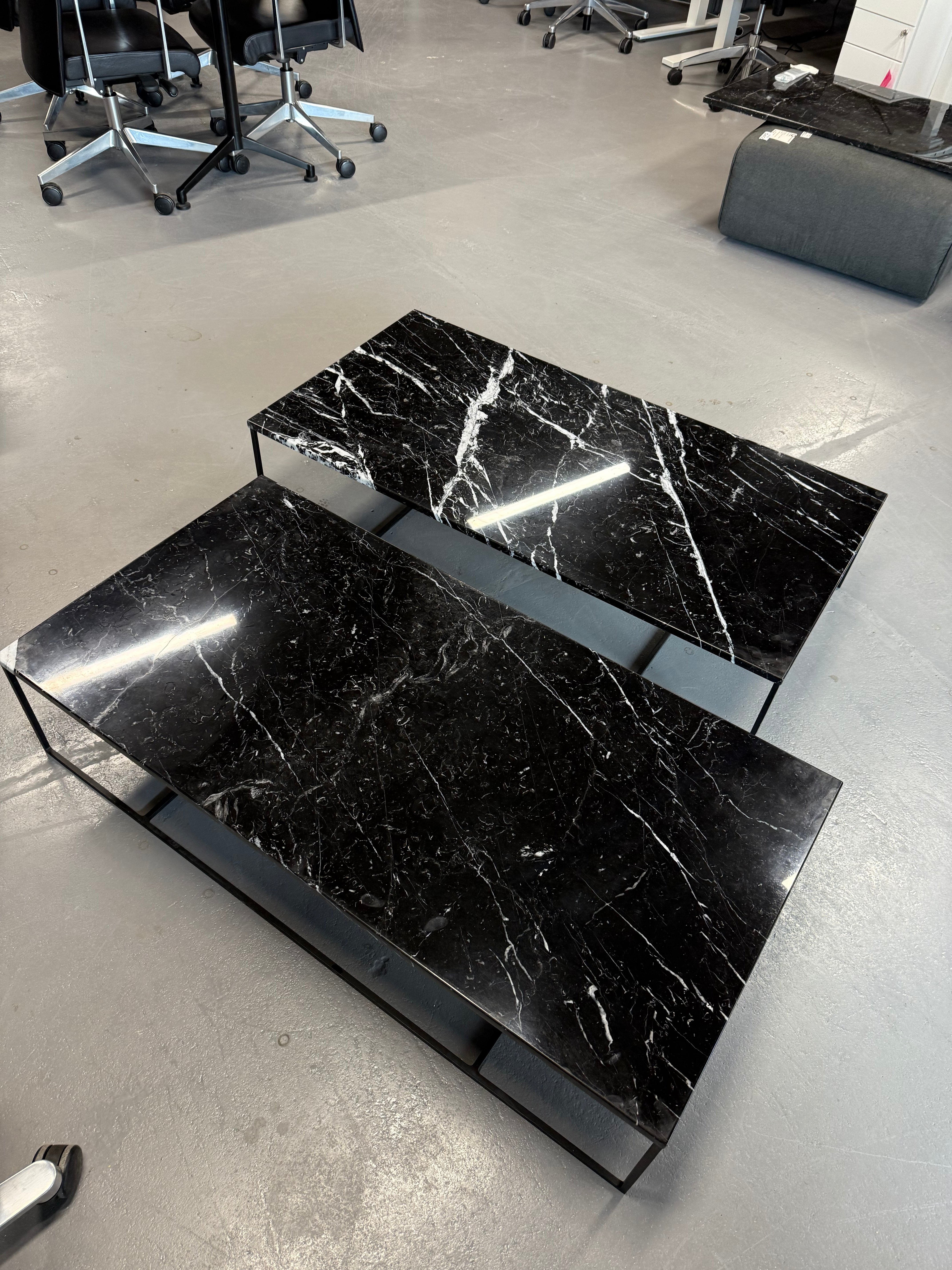 Minotti Calder Coffee Table – Marble Top / Metal Base