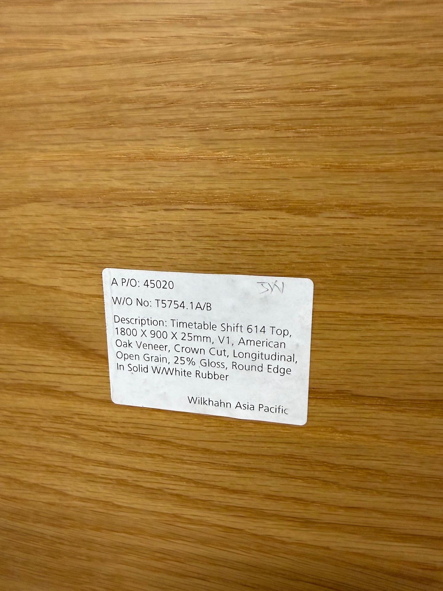 Wilkhahn Timetable Shift 614 Folding Table - American Oak Veneer with white rubber edge