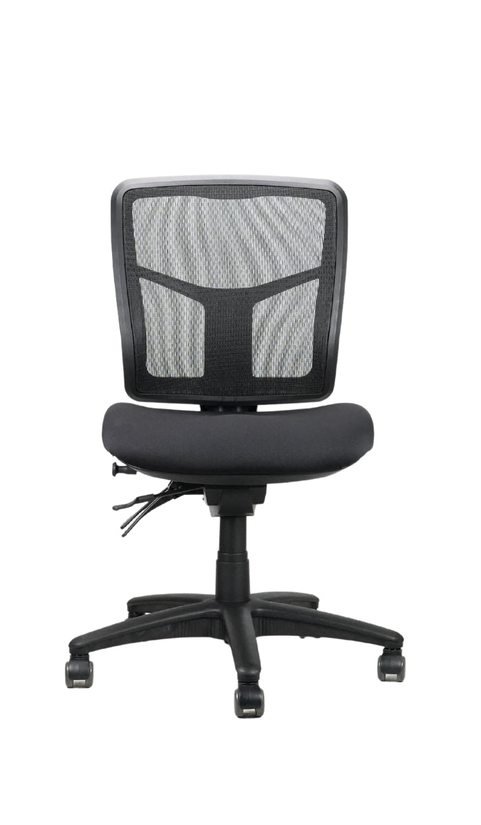 Stateline Mirae Medium Back Mesh Operator Chair - Black Fabric