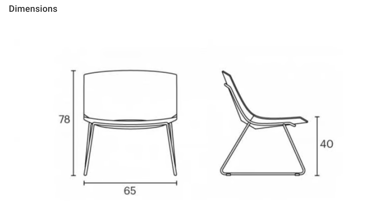 Kezu Oh! designer lounge chair / waiting room chair / sled chair - Red