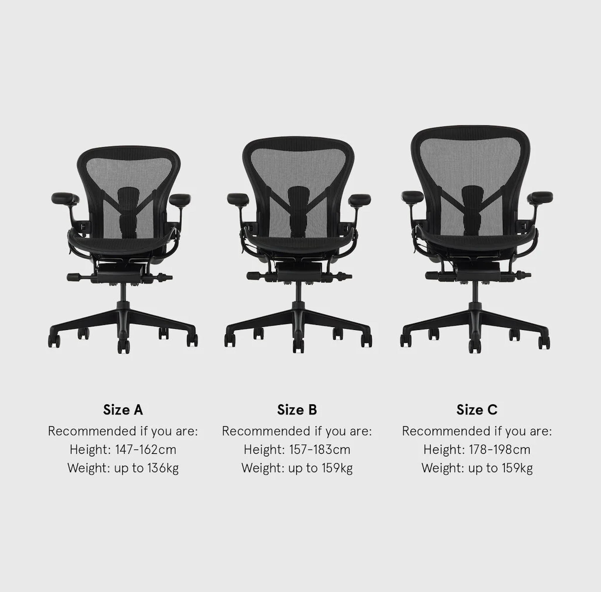 Herman Miller Aeron Remastered Office Chair – Size B (Carbon, No Arms)