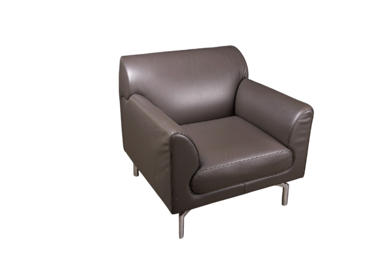 Poltrona Frau Square Leather Armchair