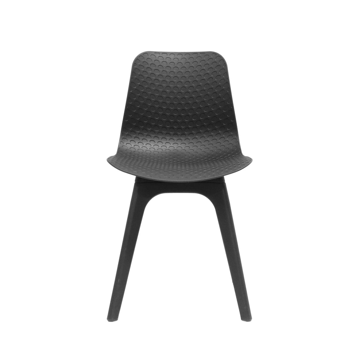 Patterned Shell Chair – Black or Light Oak Base – view 1 – new