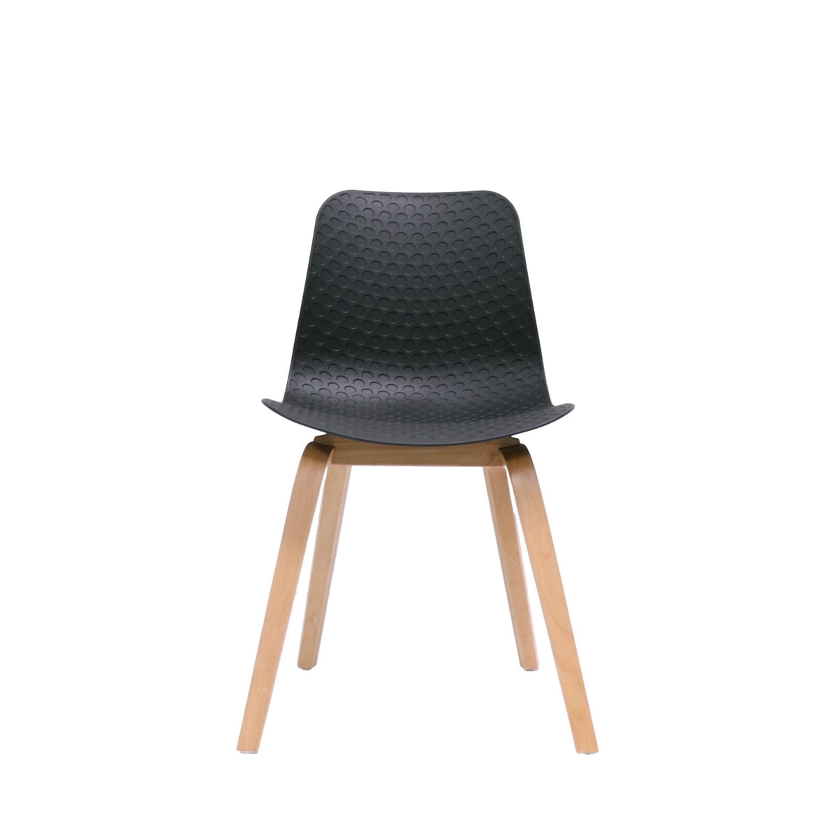 Patterned Shell Chair – Black or Light Oak Base – view 2 – new