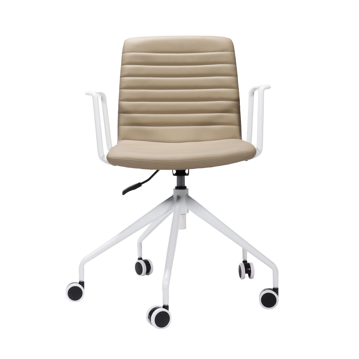 Ribbed Upholstered Meeting Chair – Swivel 5 Star Base – view 12 – new