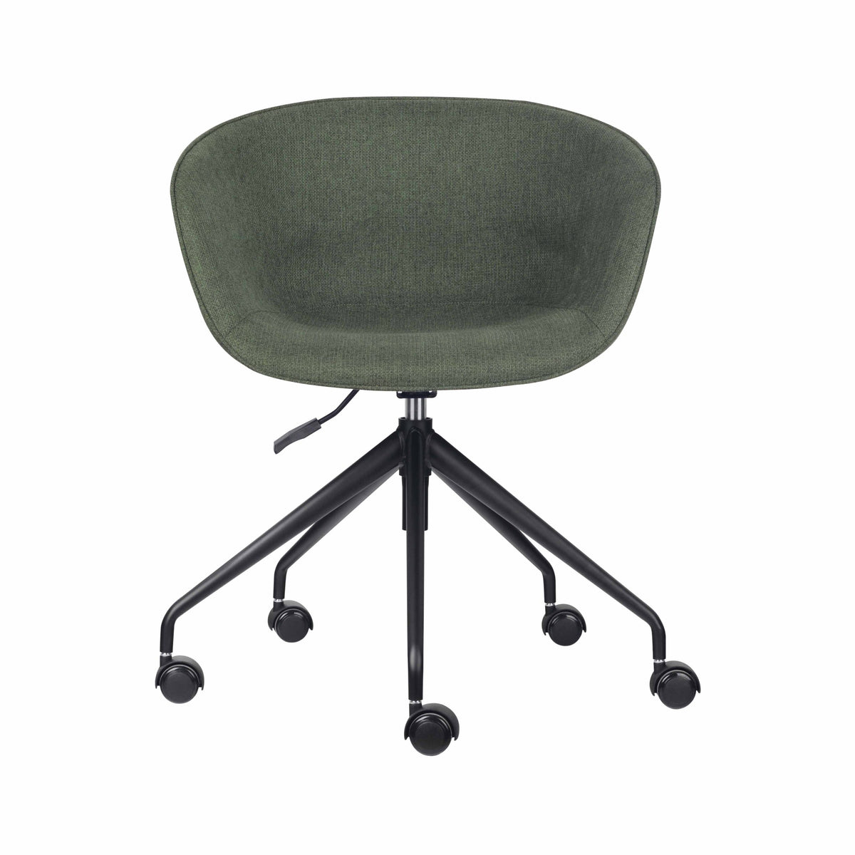 Ribbed Upholstered Tub Chair – Swivel 5 Star Base – view 3 – new
