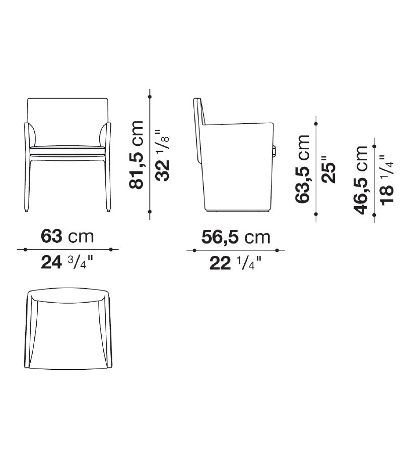B&B Italia ‘Posa’ Dining Chairs – Black Leather (Made in Italy)