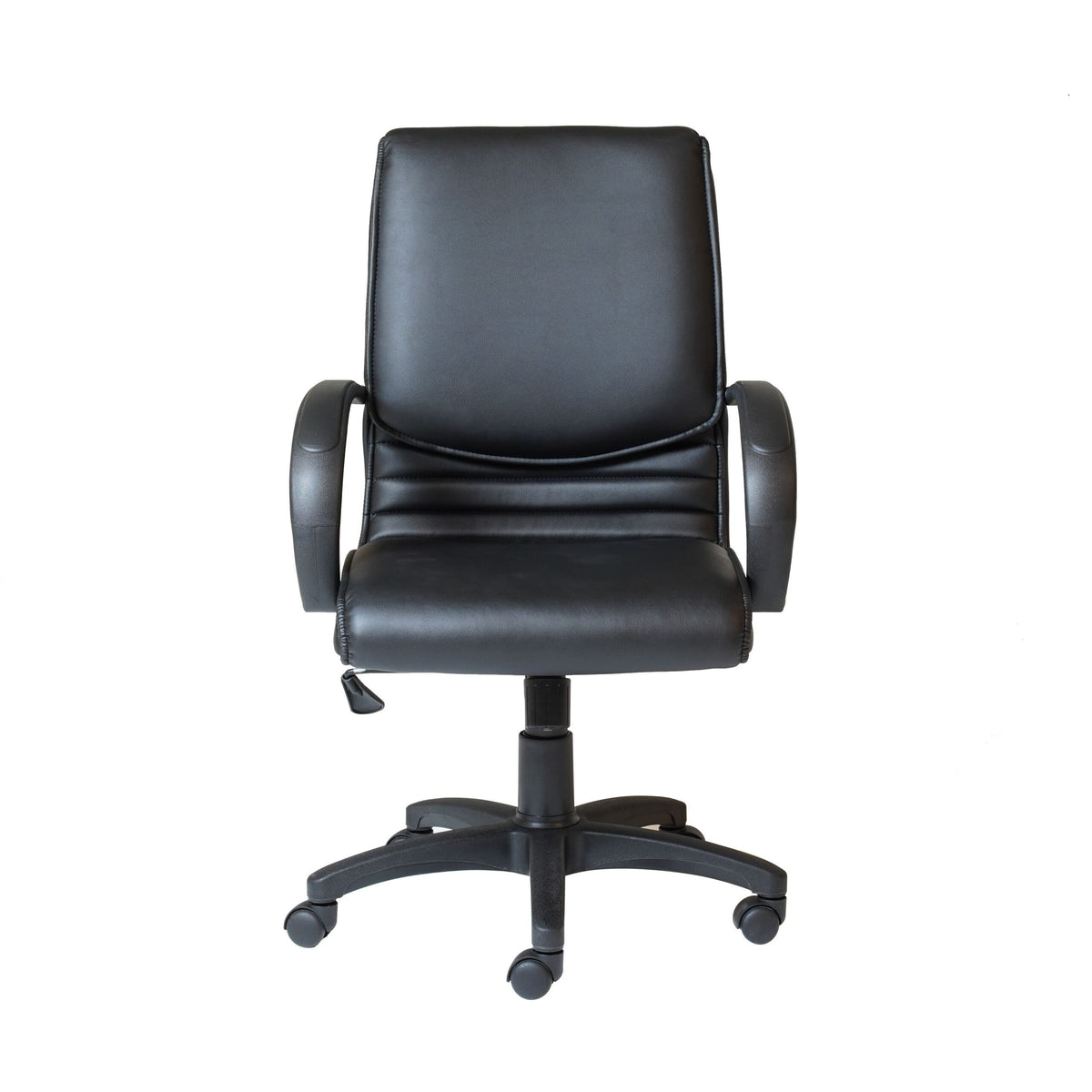 Medium Back Executive Chair – Black PU, Black Base – view 2 – new
