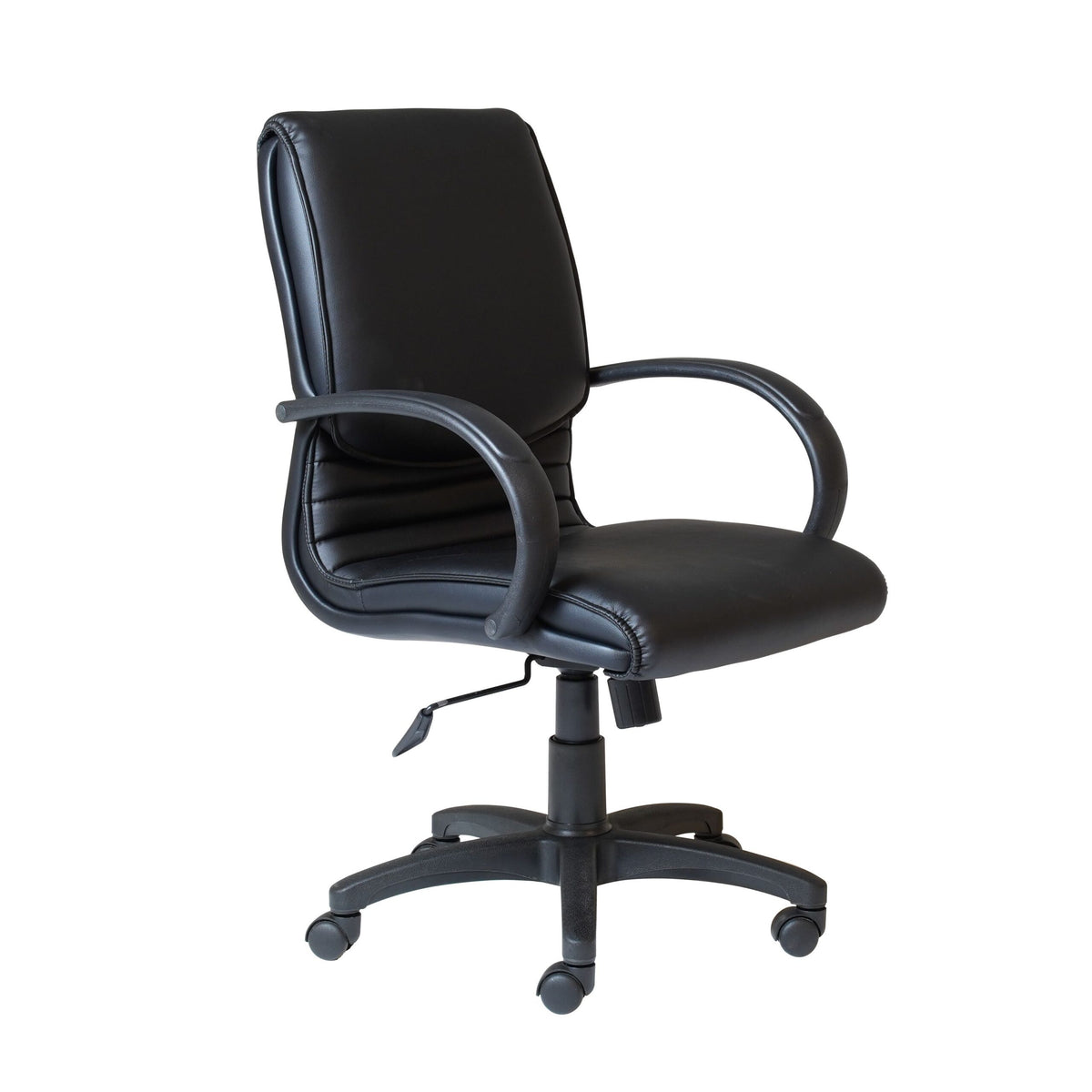 Medium Back Executive Chair – Black PU, Black Base – view 3 – new