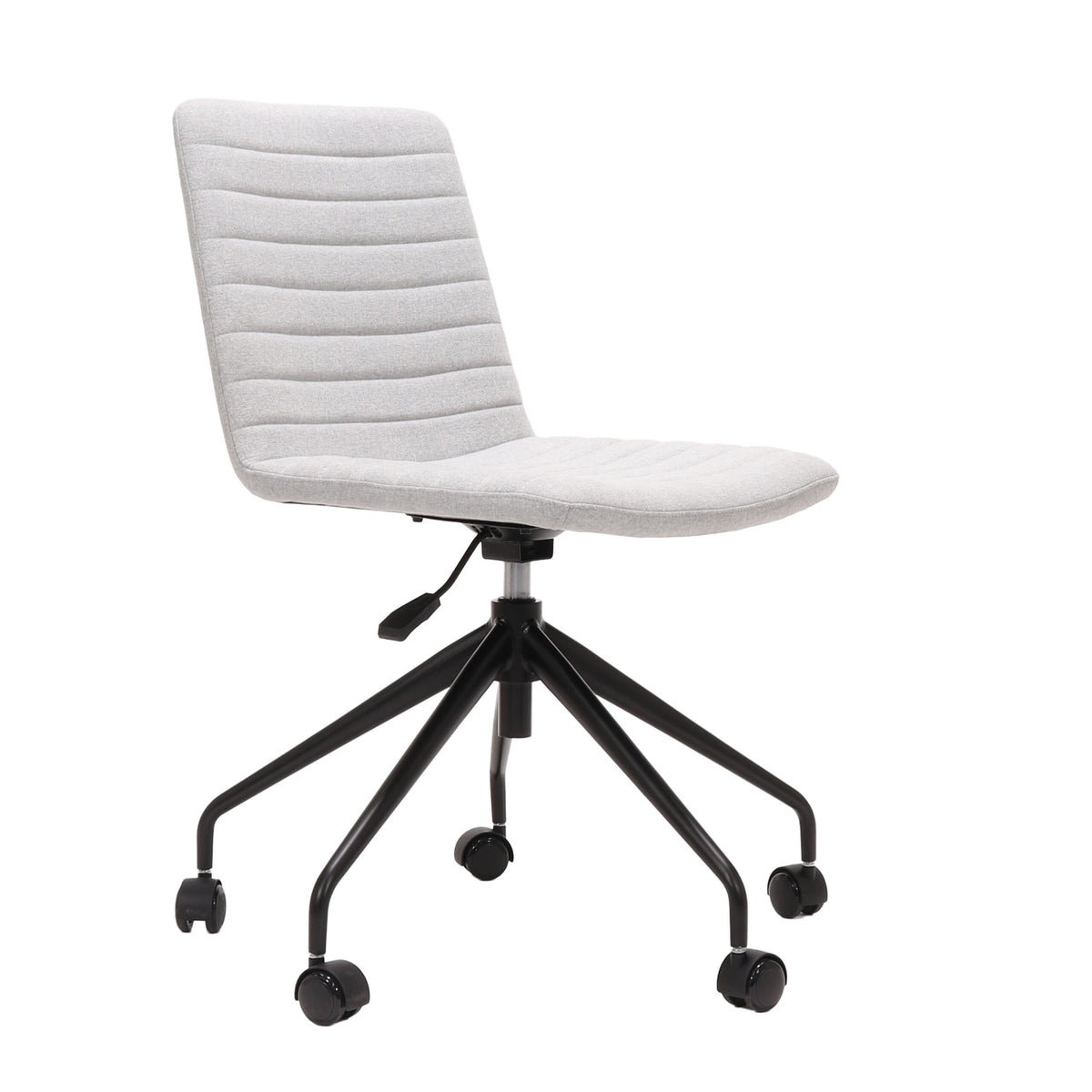 Ribbed Upholstered Meeting Chair – Swivel 5 Star Base – view 7 – new