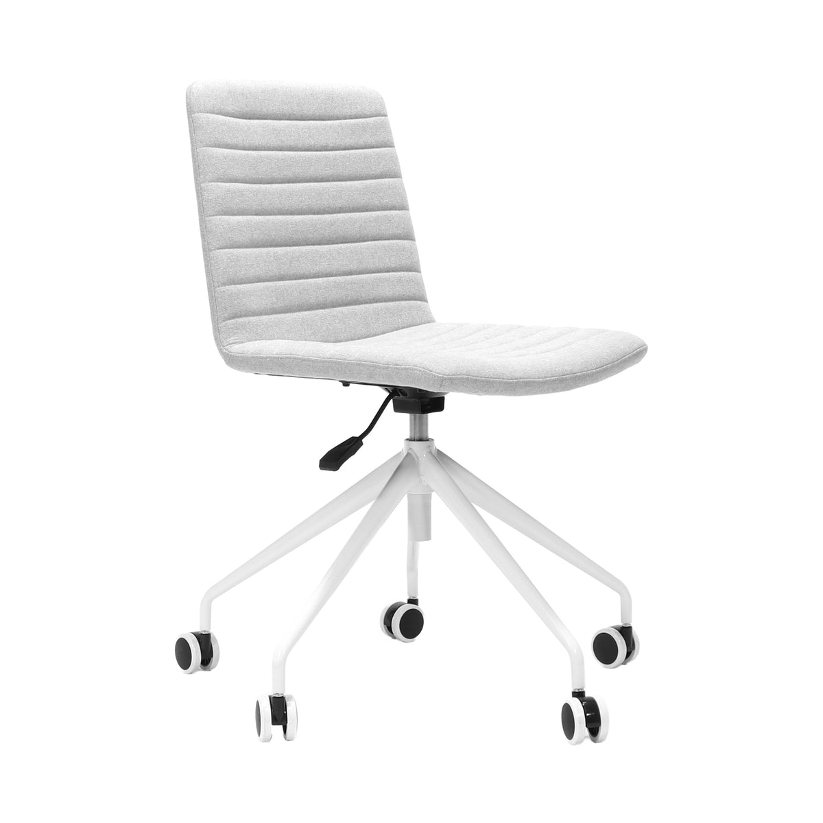 Ribbed Upholstered Meeting Chair – Swivel 5 Star Base – view 8 – new