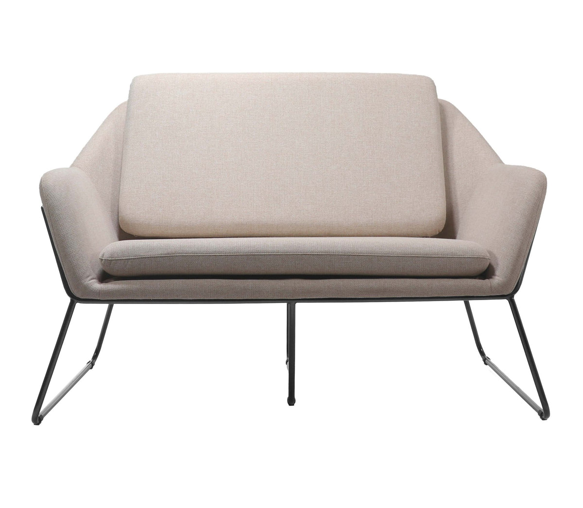 Two Seater Lounge – Black Steel Frame