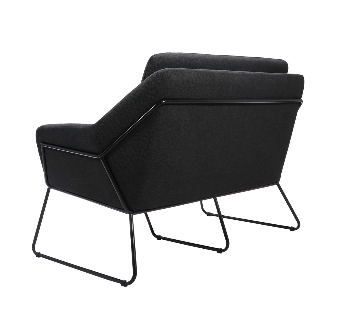 Two Seater Lounge – Black Steel Frame