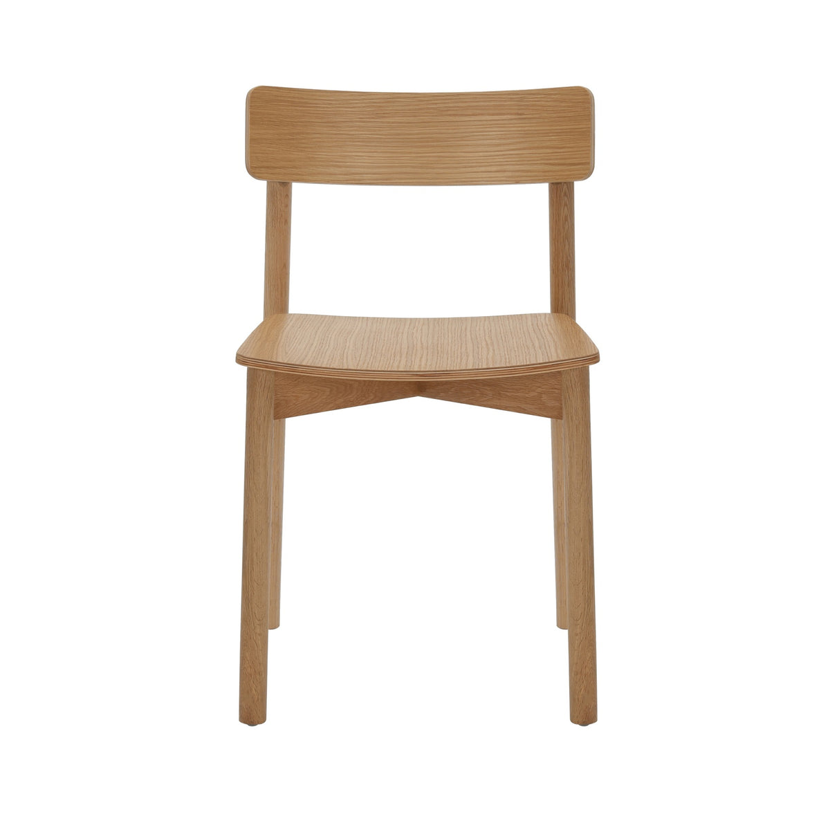 American Oak Dining Chair – Natural Finish, Low Back – view 1 – new