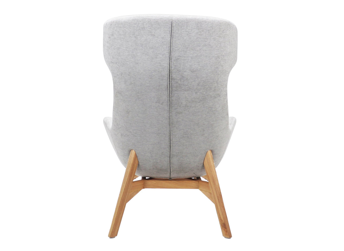 Wing Back Lounge Chair – Light Grey