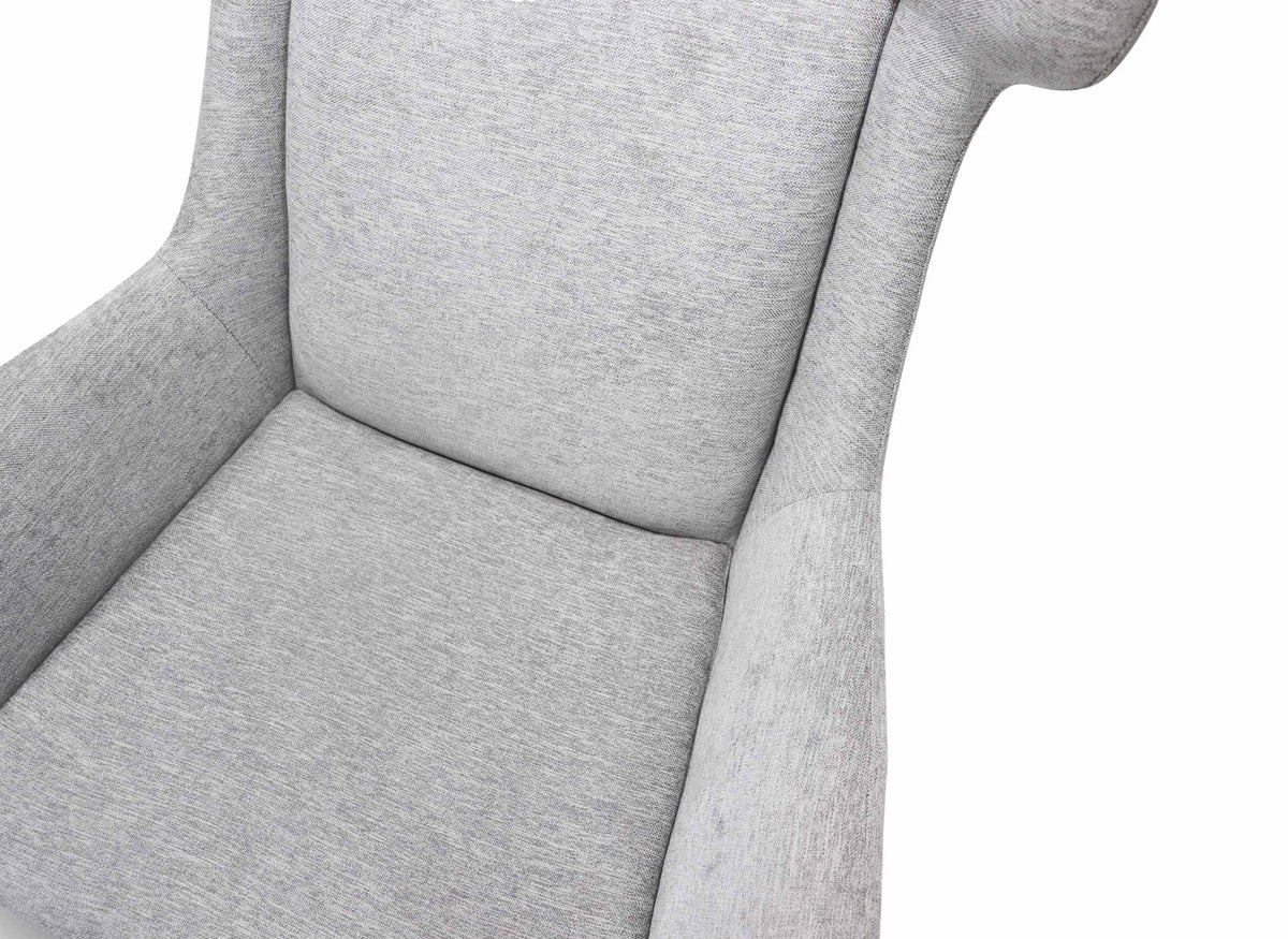 Wing Back Lounge Chair – Light Grey